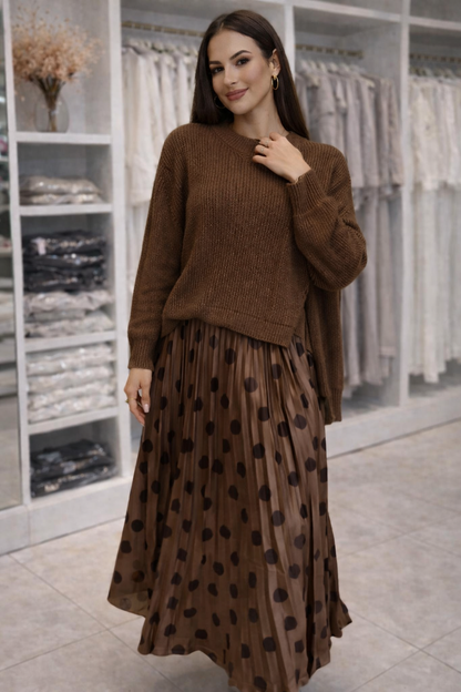 Grace Polka Dot Pleated Outfit