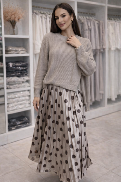 Grace Polka Dot Pleated Outfit