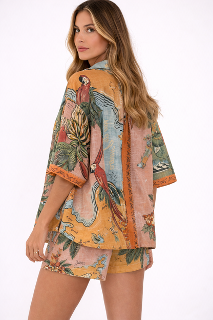 Sunset Paradise Shirt & Shorts Set