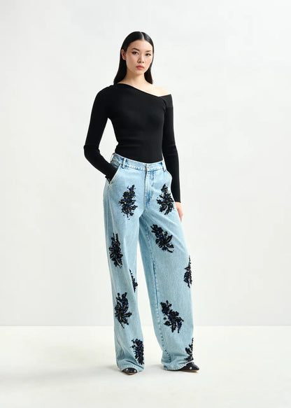 Lavena Decorated Denim Jeans