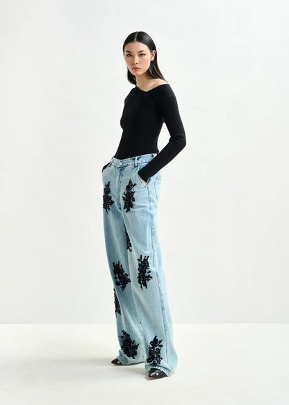Lavena Decorated Denim Jeans