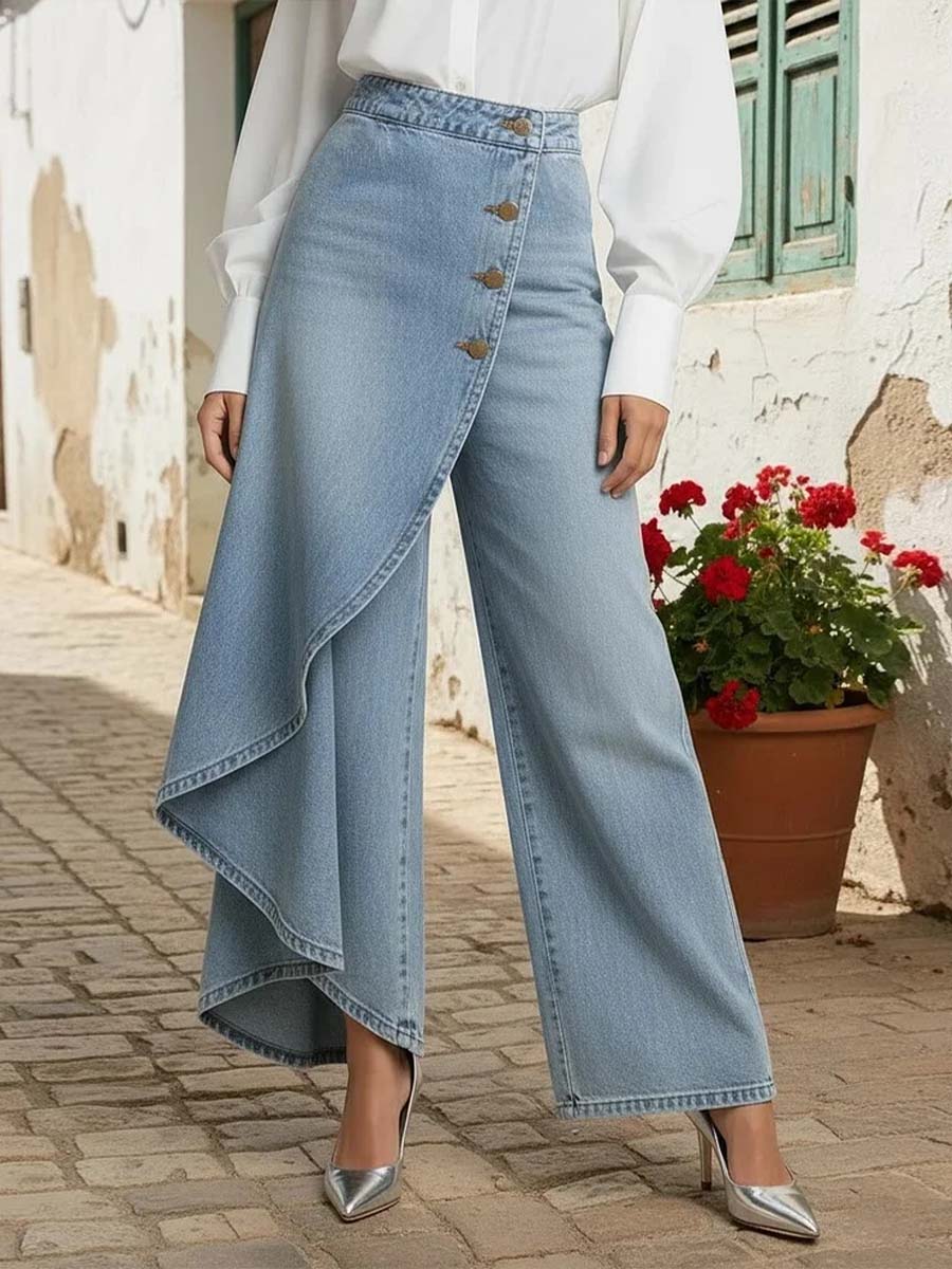 Everyday Comfort Wide-Leg Jeans